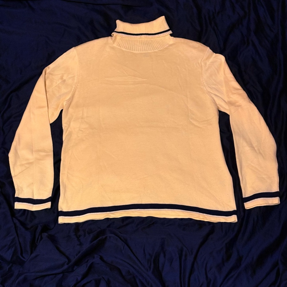 Vintage Christopher & Banks Women’s Yellow Turtleneck Sweater (Medium)